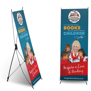 Blue Banner - Dolly with Kids